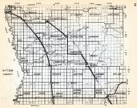 Kittson County, St. Vincent, Clow, Richardville, St. Joseph, McKinley, Caribou, Minnesota State Atlas 1954